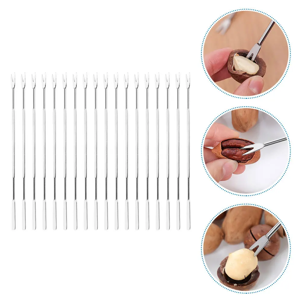 

24Pcs Stainless Steel Multifunction Fork Dual Use Kitchen Tool for Crab Lobster Prawn Mantis Shrimp Eating Seafood Supply
