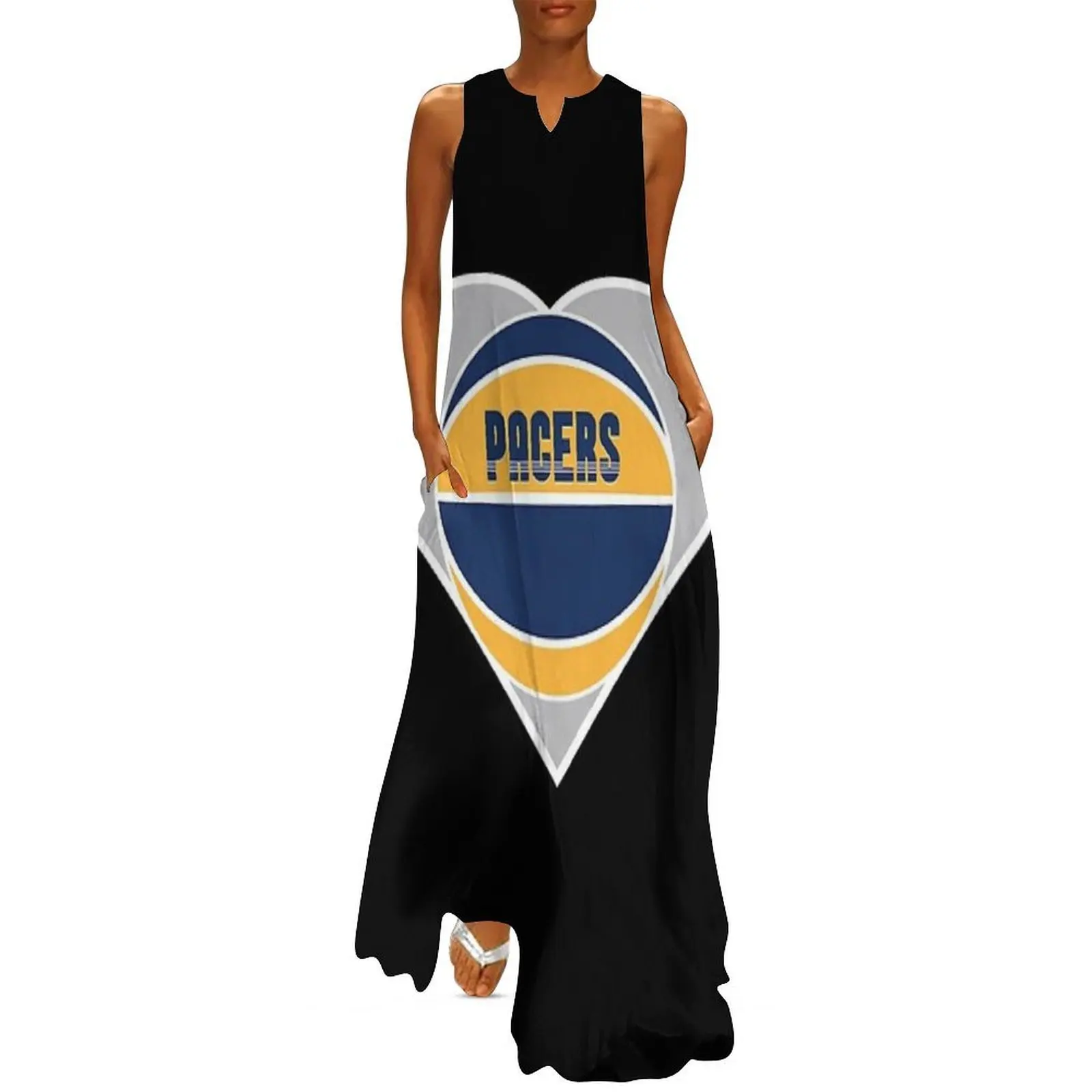 

Pacers Basketball Heart Logo Design Long Dress summer dress womens 2025 evening dresses women luxury dresses