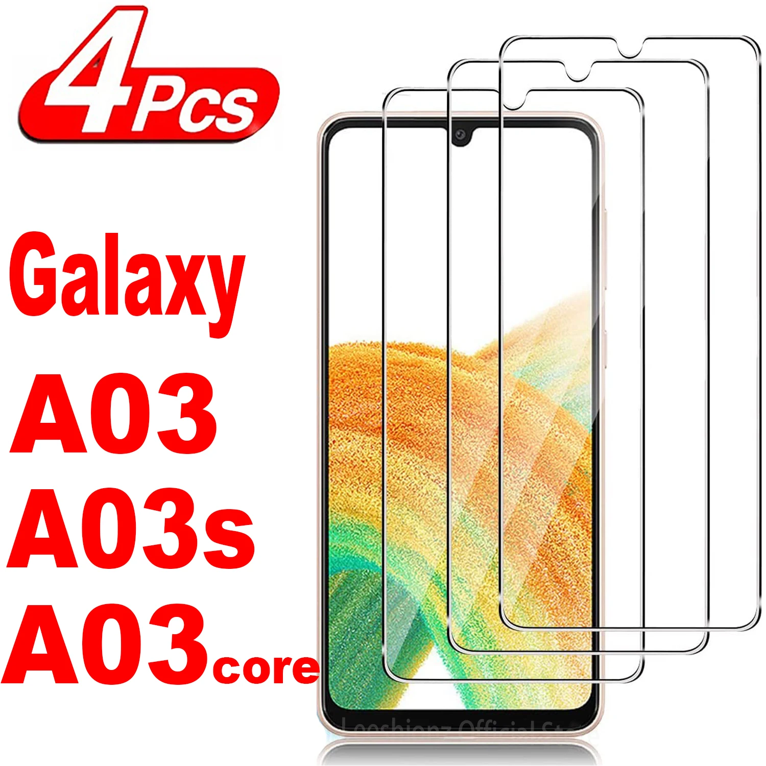 For Samsung Galaxy A03 A03S A03 Core,9H Screen Protector 2/4Pcs HD Tempered Glass