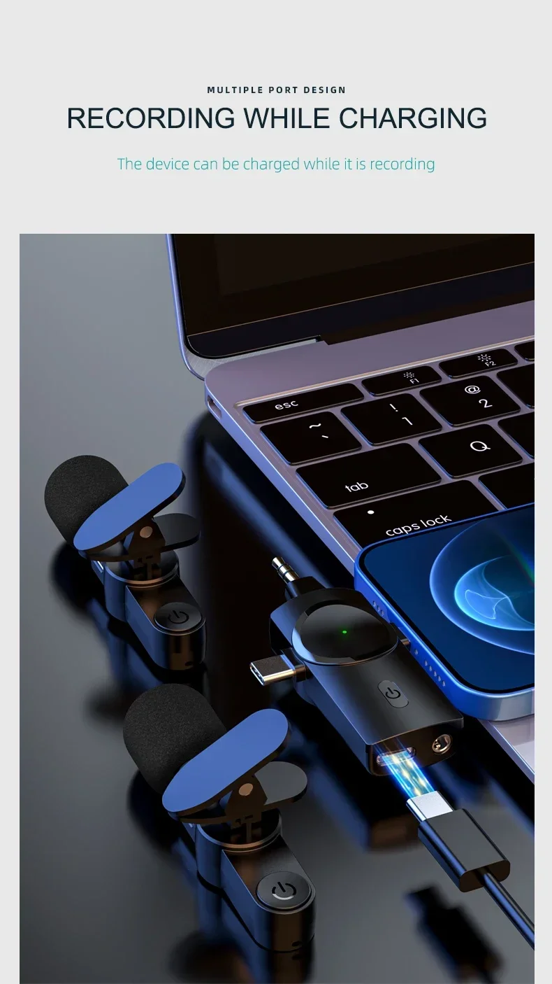 Original brand new！Good Quality Professional Wireless Lavalier Microphone Mini Mic For Recording Mobile Phone