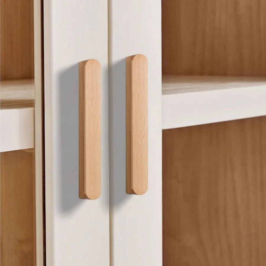 Nordic Wooden Chest of Drawers Handles Clothes Wardrobe Bedside Table Dresser High-end Furniture Pulls Sliding Door Handle