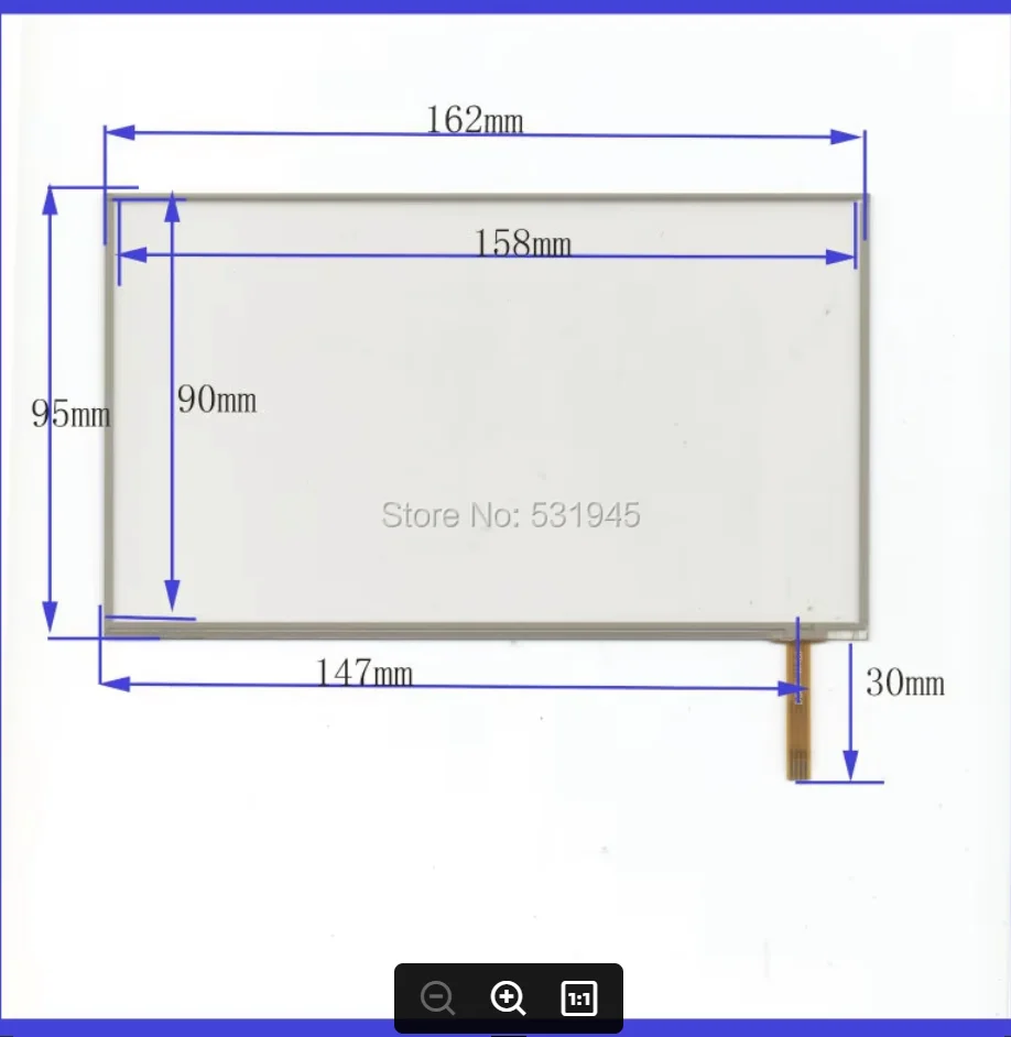 

ZhiYuSun 10PCS/LOT New 7 inch TOUCH Screen panels 162mm*95mm for GPS or commercial use post 162*95 BC0714A Freeshipping