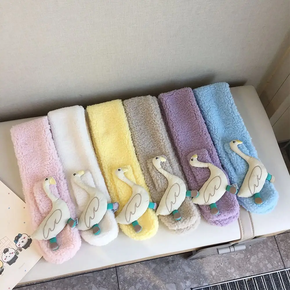 Fashion Warm Kids Winter Scarf Thick Lamb Fleece Scarf Cartoon Soft Children Cross Neckerchief Baby Boys Girls