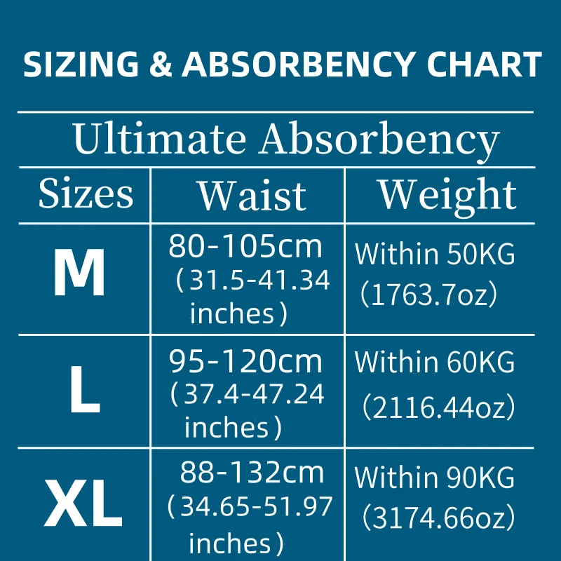 مقاس كبير 20 قطعة سروال سحب للكبار لكبار السن، حفاضات لكبار السن، حفاضات على طراز الملابس الداخلية للرجال والنساء #3