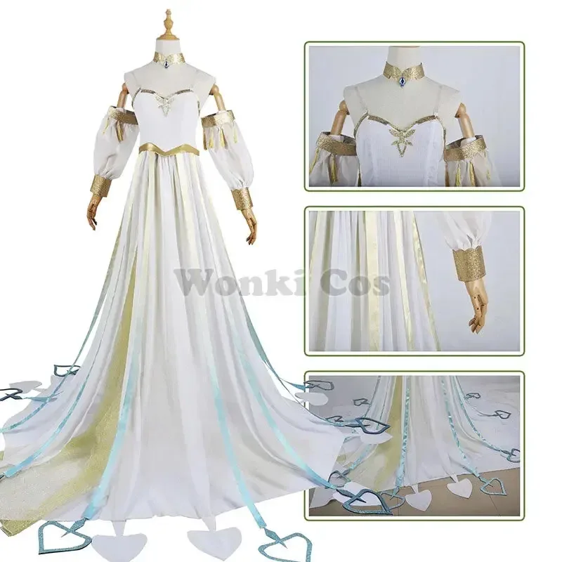 2025 12 더 그레이터 루카데바타 코스프레 의상 가발 임팩트 레서스 로드 쿠사나리 롱 드레스 여성용 코스튬