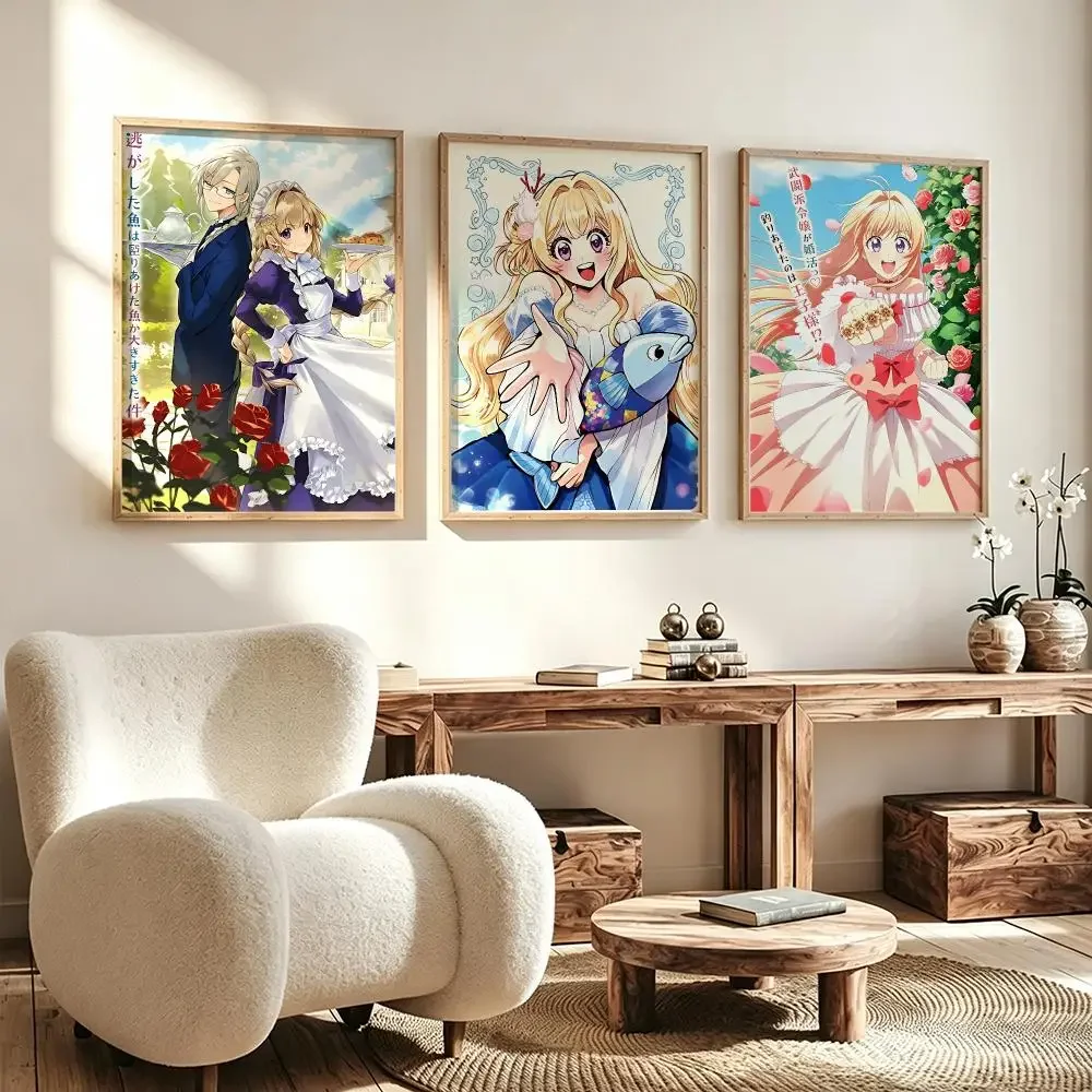 Modern Aesthetic Wall Art Poster anime The One That Got Away Was Big But the One I Caught Is Even Bigger Poster for Office Home
