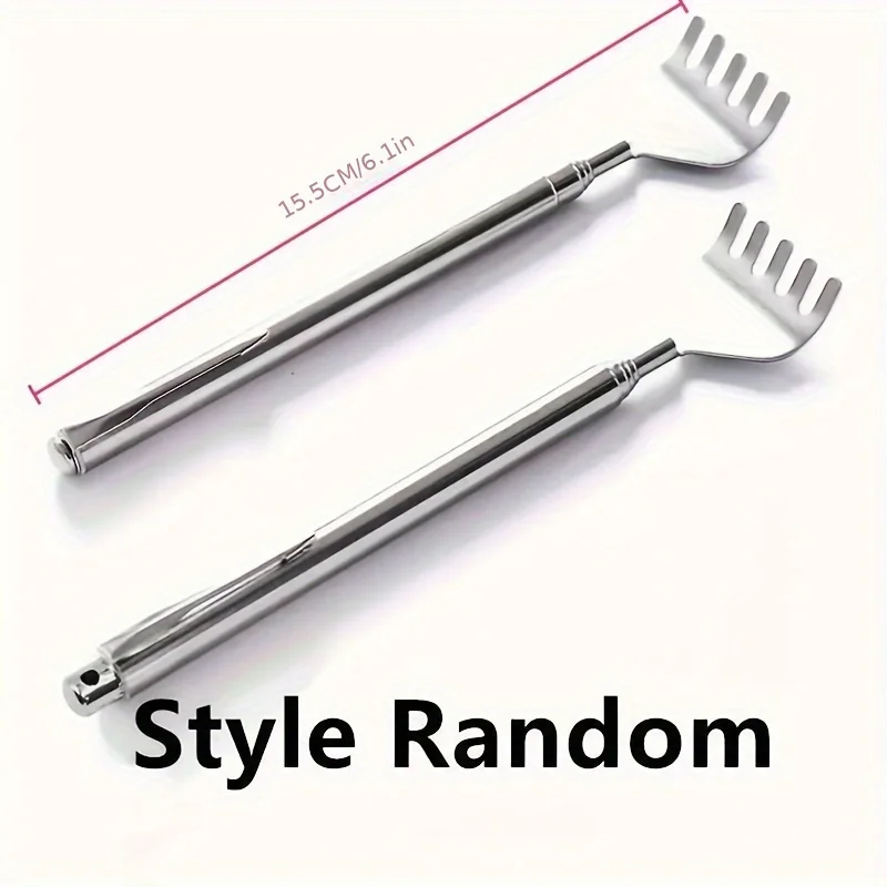 Stainless Steel Retractable Back Scratcher - Extendable Itch Relief Tool with Non-Ticking Scratching Artifact, Portable Back Rak