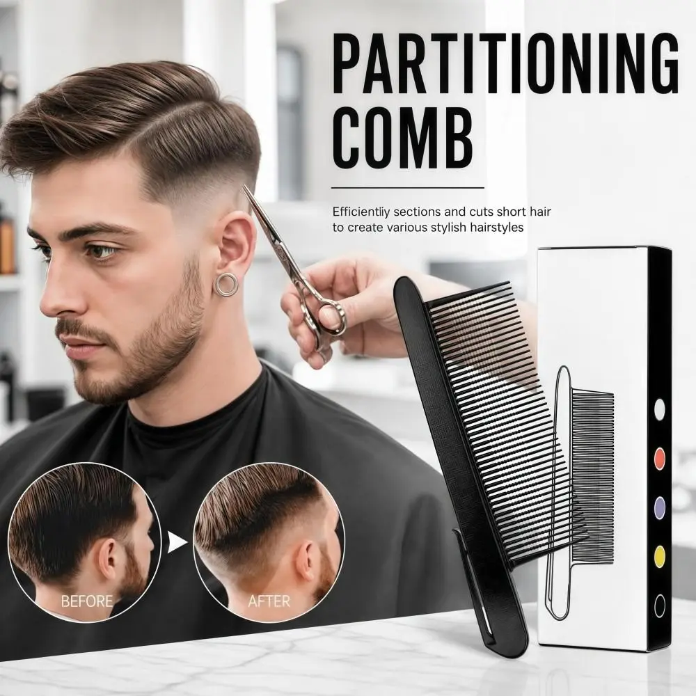 Anti-Static Hair Sectioning Comb Smooth Wide-Tooth Barber Parting Comb Portable Durable Styling Partition Comb Salon Hair