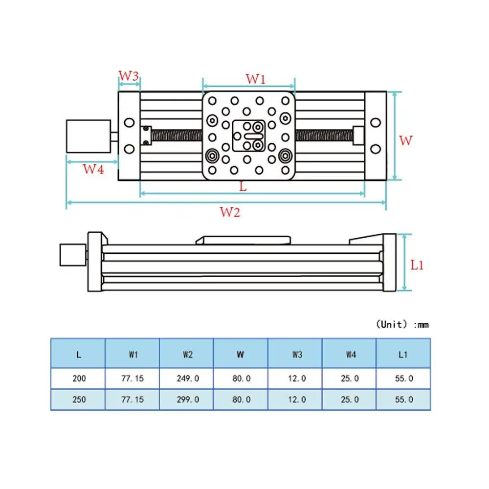 Linear Actuator Kit 200mm Stroke Slide Table CNC DIY 3D Printer Parts