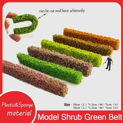 Miniature Arbusto tiras para jardim, Bush, Green Belt modelo, construção de trem, ferrovia, Diorama, paisagem decoração, 2, 12, 100pcs por saco