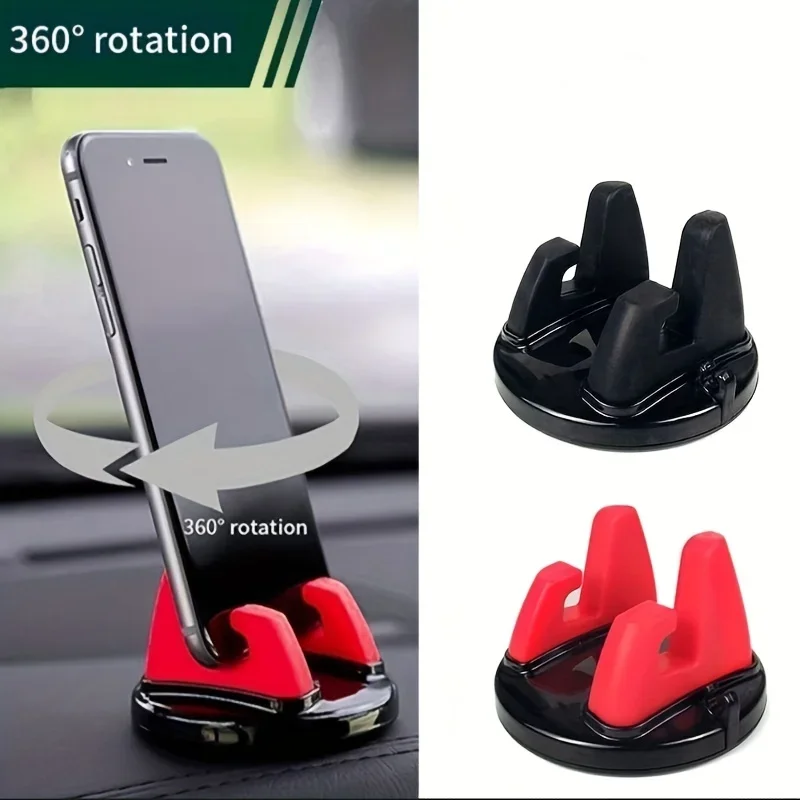 Mini 360 Rotatation Car Phone Holder Stand Anti-Slip Mobile Phone Car Mount Dashboard Bracket Univeral Desktop Mobile Holders image 3