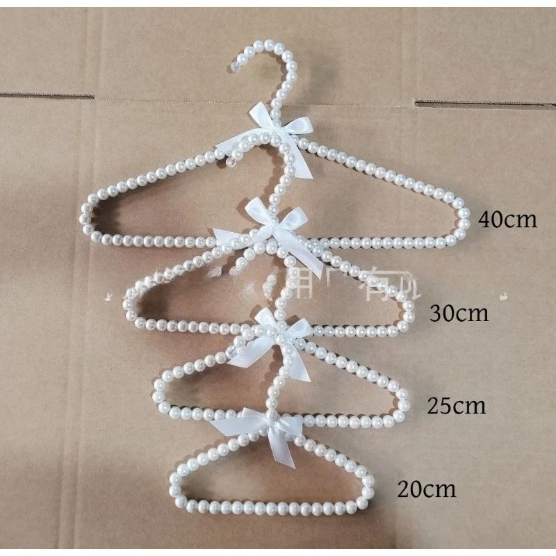 2pcs Cute Pearl Clothes Hanger Mini Pet Hanger for Dog Cat Kids Adult Garment Rack Closet Storage Pet Shop Supplies Wholesale