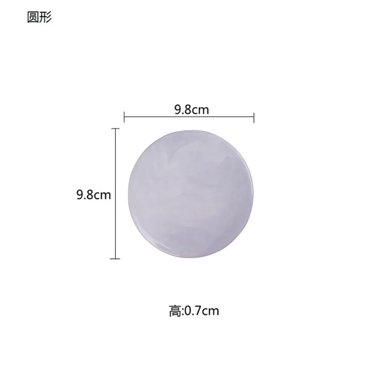 Marble Pattern Ceramic Coaster Irregular Table Photography Props Thermal Insulation Coaster Shooting Background Props