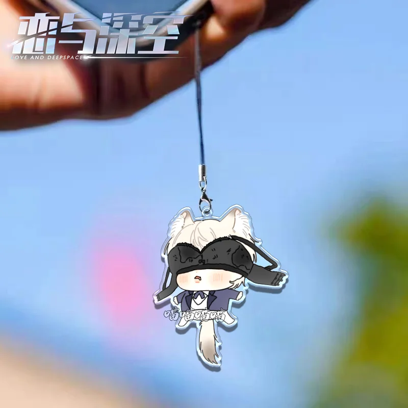 4 個アニメ愛と深宇宙ラファエル・ザビエルアクリルかわいい携帯電話チェーンペンダントキーホルダーストラップバックパックペンダントギフト