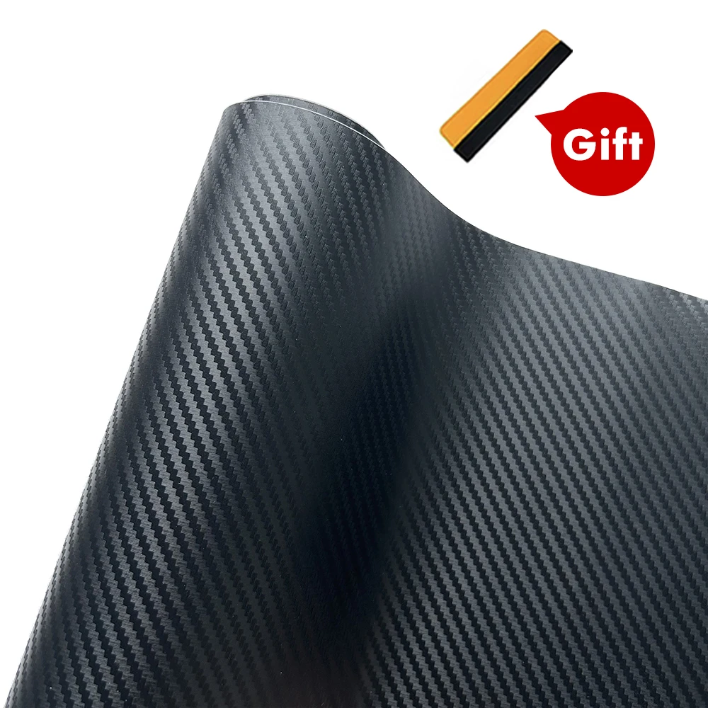 9D Carbonfaser-Folie Wasserdichter Auto-Aufkleber Vinyl Auto-Tuning Motorrad-Aufkleber Glänzende Matte Schwarze Auto-Klebefolie