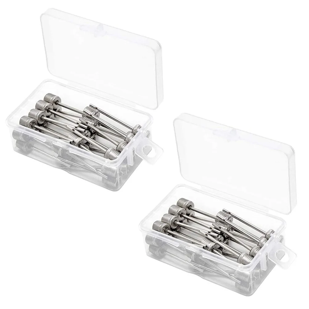 

60pcs Stainless Steel Inflating Needles Balloon Air Pump Needle Inflation Device Storage Sports Gyms Arenas