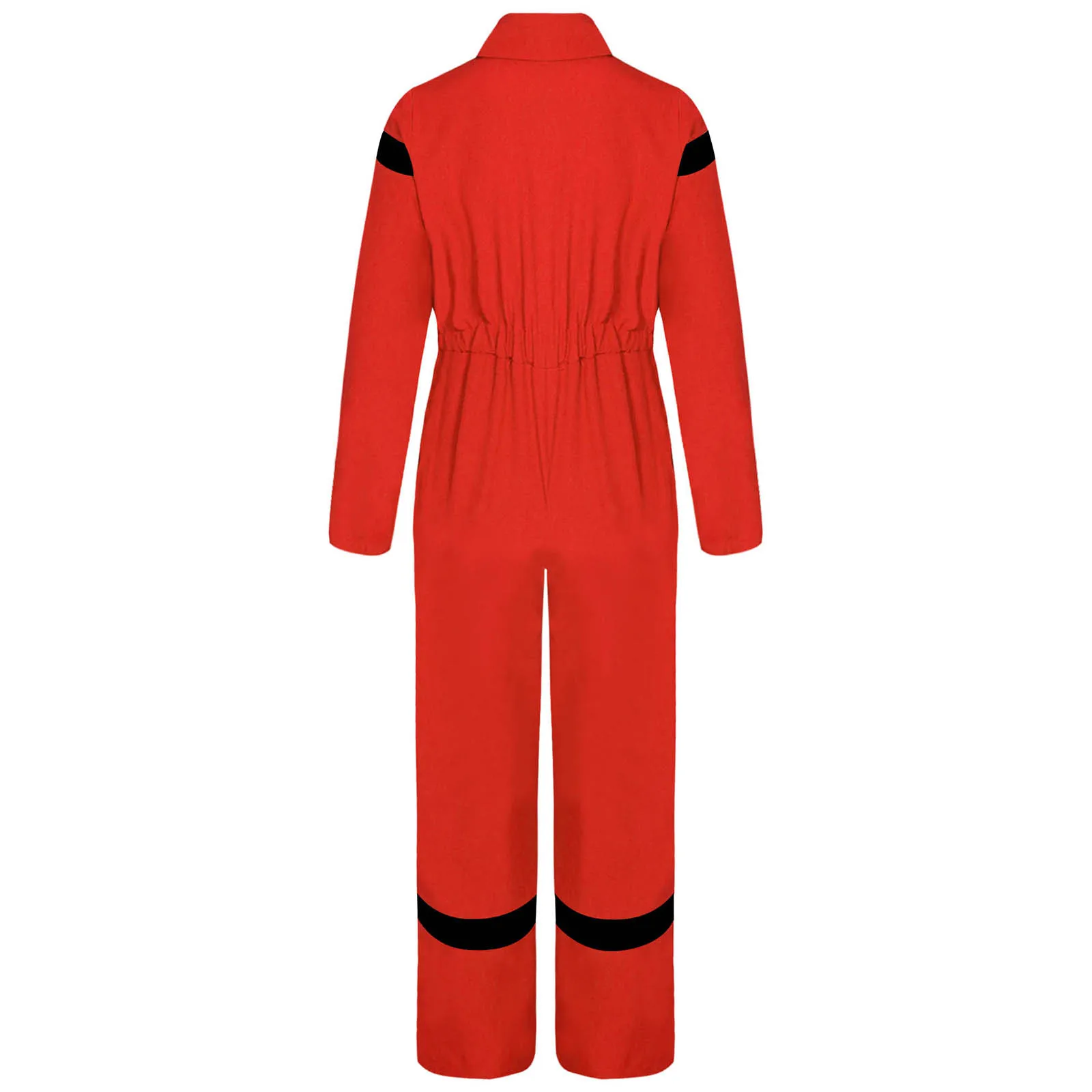 Coveralls for Boys Girls Cosplay Jumpsuit Turn-Down Collar Long Sleeve Bodysuit Halloween Fireman Work Uniform Mechanic Romper