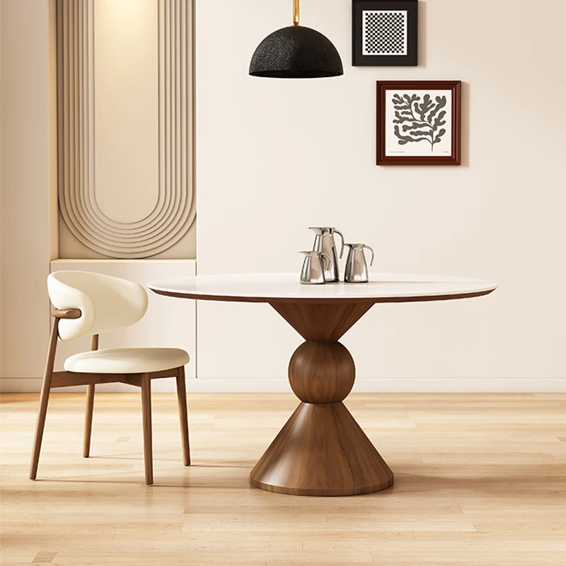 

Nordic Solid Wood Dining Tables Modern Rock Plate Living Room Coffe Round Table Dressing Dining Room Furnitur Tavoli Pranzo FYDT