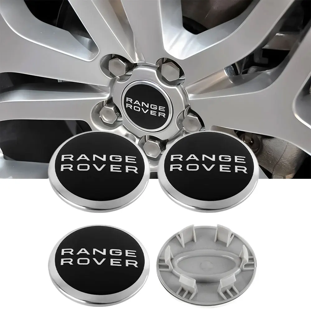 4pcs ABS 63mm Black Car Wheel Center Caps Hub Caps Rims Cover Hubcap Logo For Land RANGE ROVER Sport L322 L320 Accessories