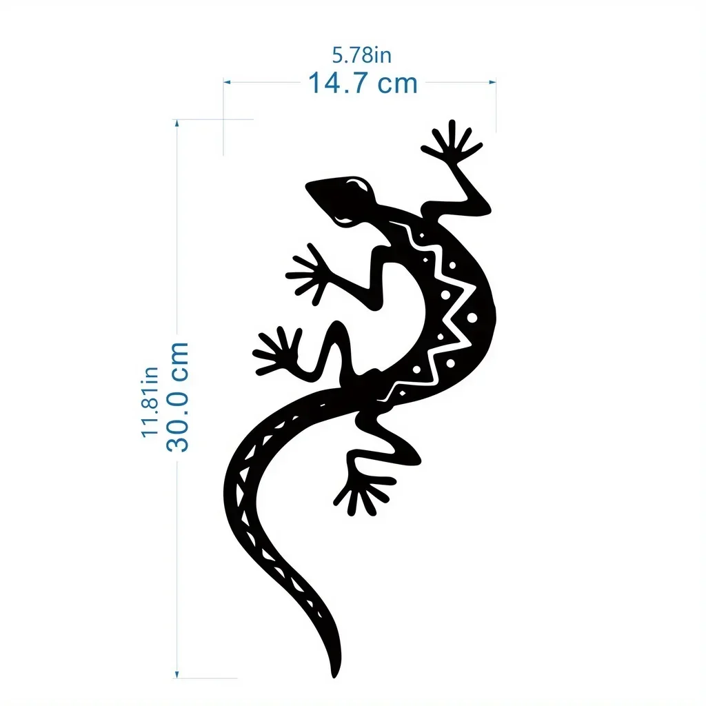 1 szt. Metalowy gekon dekoracja ścienna, metalowa sztuka jaszczurka 3D metalowa dekoracja ścienna na ścianę, wystrój salonu prezent rzeźby w sypialni