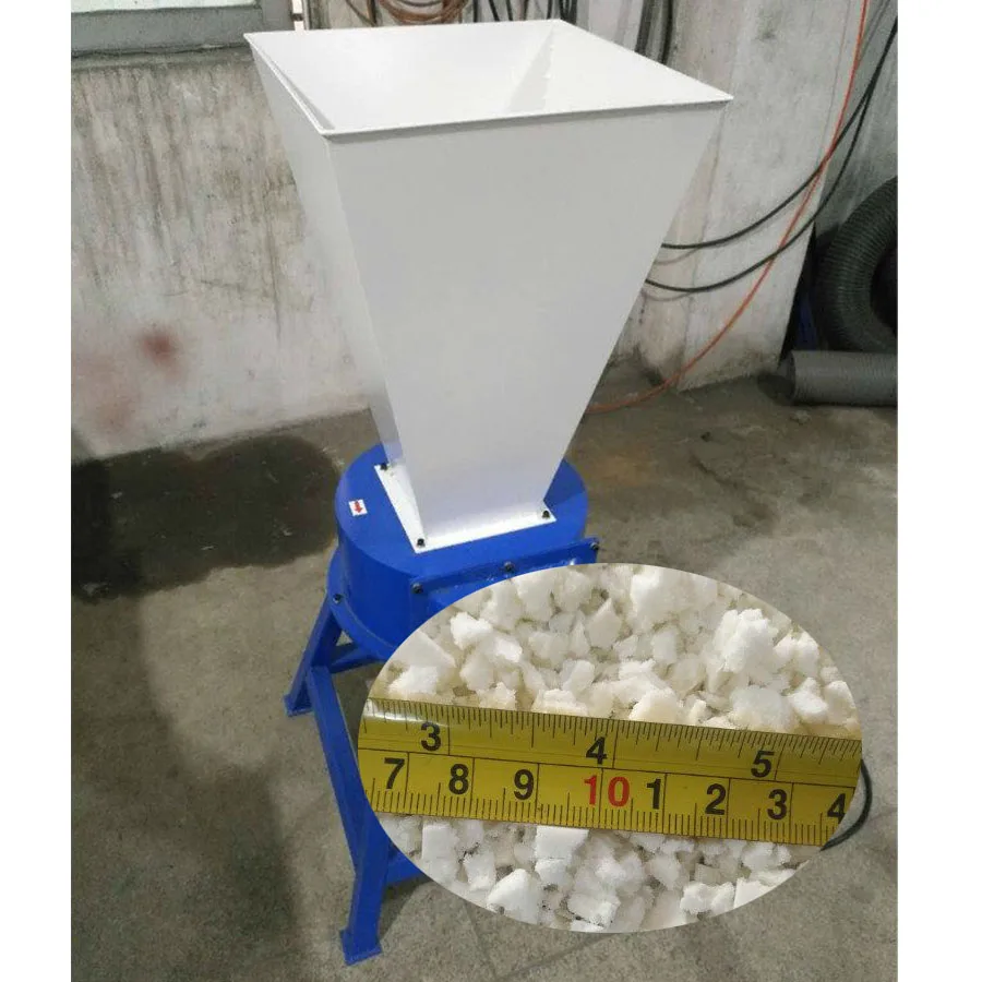 Small Commercial Sponge Crusher Latex Cotton Crusher Pelletizer  Foam Sponge Shredder Crushing Processing Machine For Sale