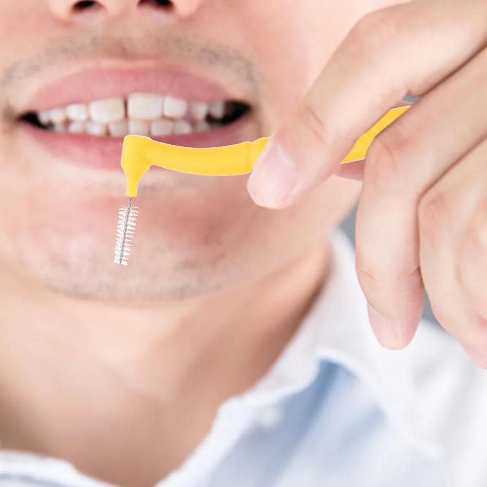 30 قطعة فرشاة أسنان بين الأسنان خفيفة الوزن ومتينة لتنظيف الأسنان فرشاة أسنان يدوية محمولة للسفر الأقواس