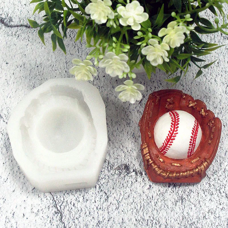 البيسبول رمي قفازات قالب من السيليكون ، لتقوم بها بنفسك ، الصابون اليدوية ، الخبز الشوكولاته #3