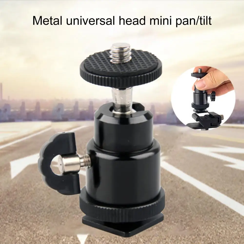 Metal  Compact Ball Joint Tripod Adapter Ball Joint Tripod Head Stable   for Camera