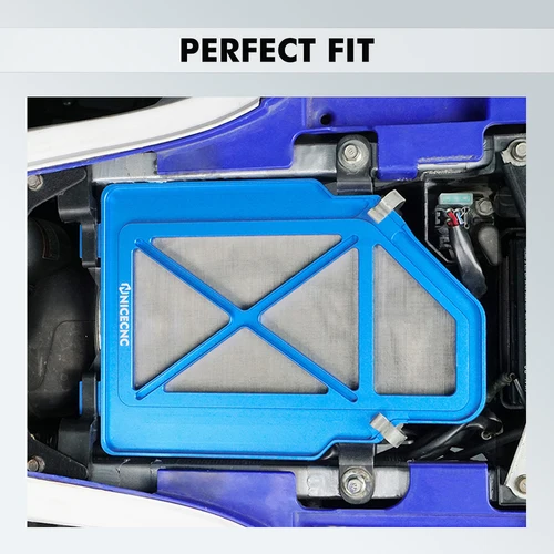 Imagen 2 del producto Tapa de caja de aire para Yamaha YFZ450R 2009-2024 ATV, tapa limpiadora de aluminio 2021 2020 450X 2010 2011 6061-T6