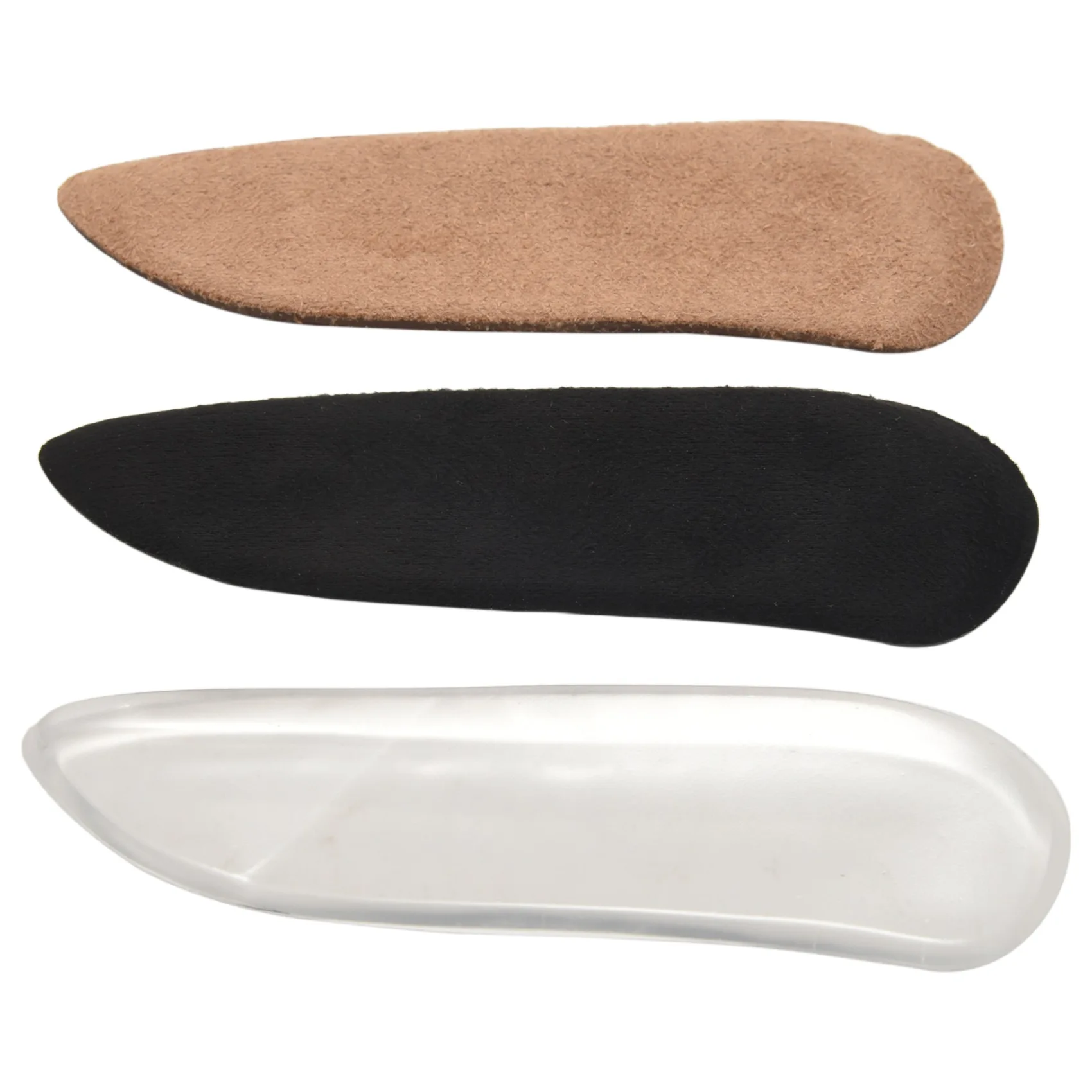 Medial & Lateral Heel Wedge Silicone Insoles for Supination and Pronation, Corrective Adhesive Gel Shoe Inserts for Bow Legs,