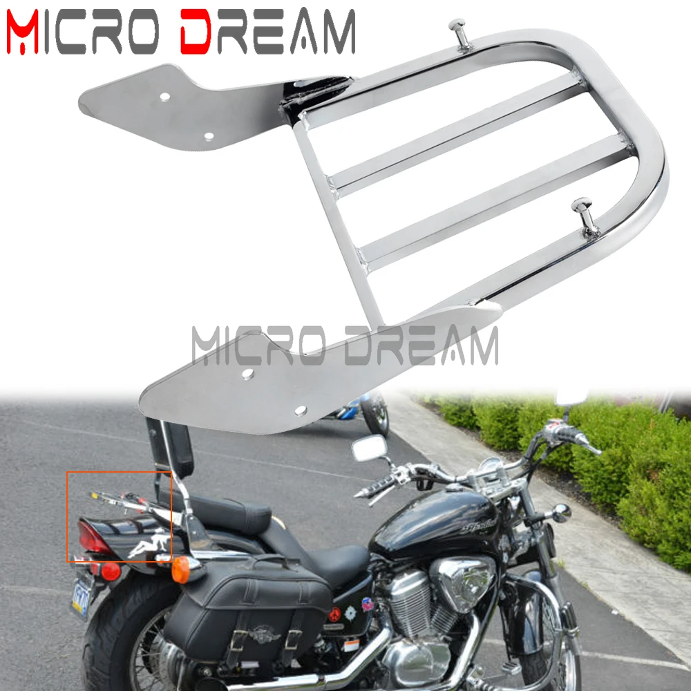 

Motorcycle Chrome Sissy Bar Backrest Luggage Rack For Honda ACE 750 1100 Sabre Tourer Spirit 750 Aeri 1100 VLX 600 Magna 94-10