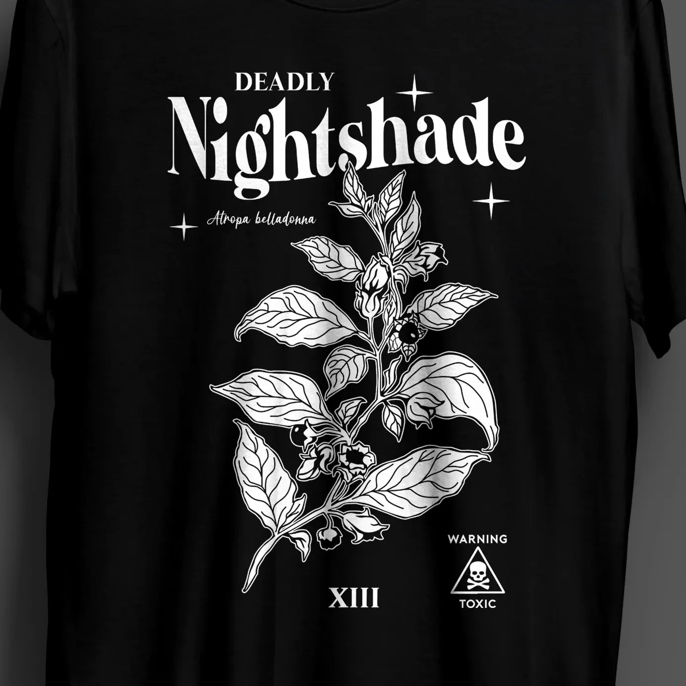 Deadly Nightshade Plant Shirt Goth Style Alternative Tee