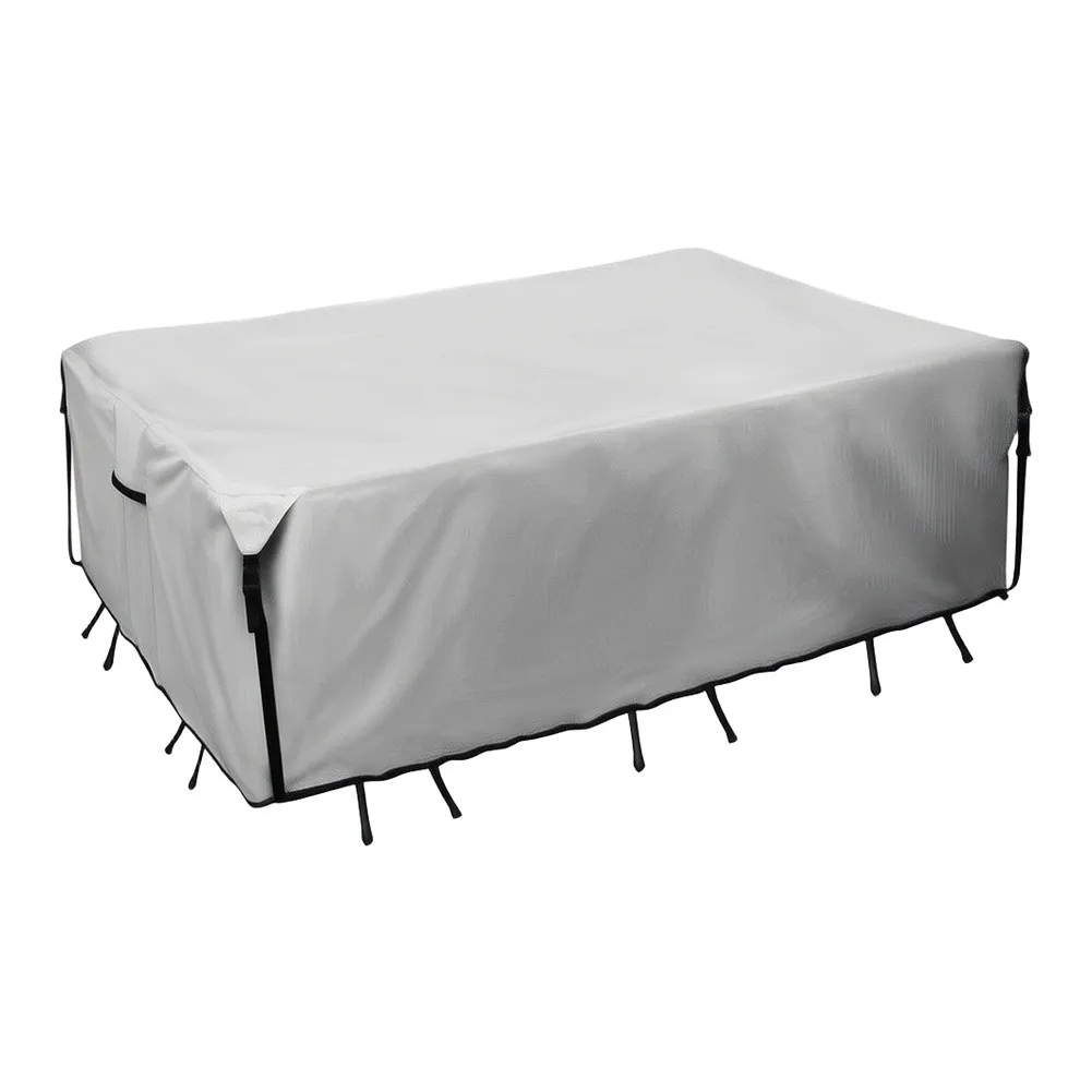 Patent-Design Patio Furniture Cover for Square Table Arrangements Measuring Approximately 56 x 56 Inch Overall