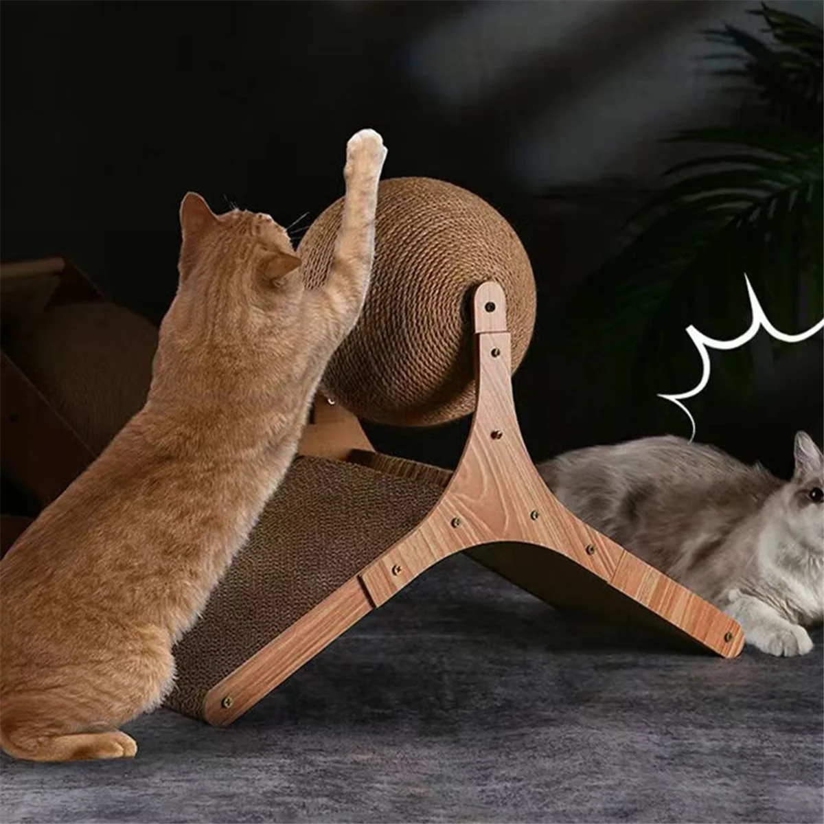 【2025{الإلكترونيات】{لوحة خدش للقطط بعجلة فيريس، كرة خدش للقطط، مبراة مخلب مقاومة للاهتراء، ألعاب ترفيهية للقطط