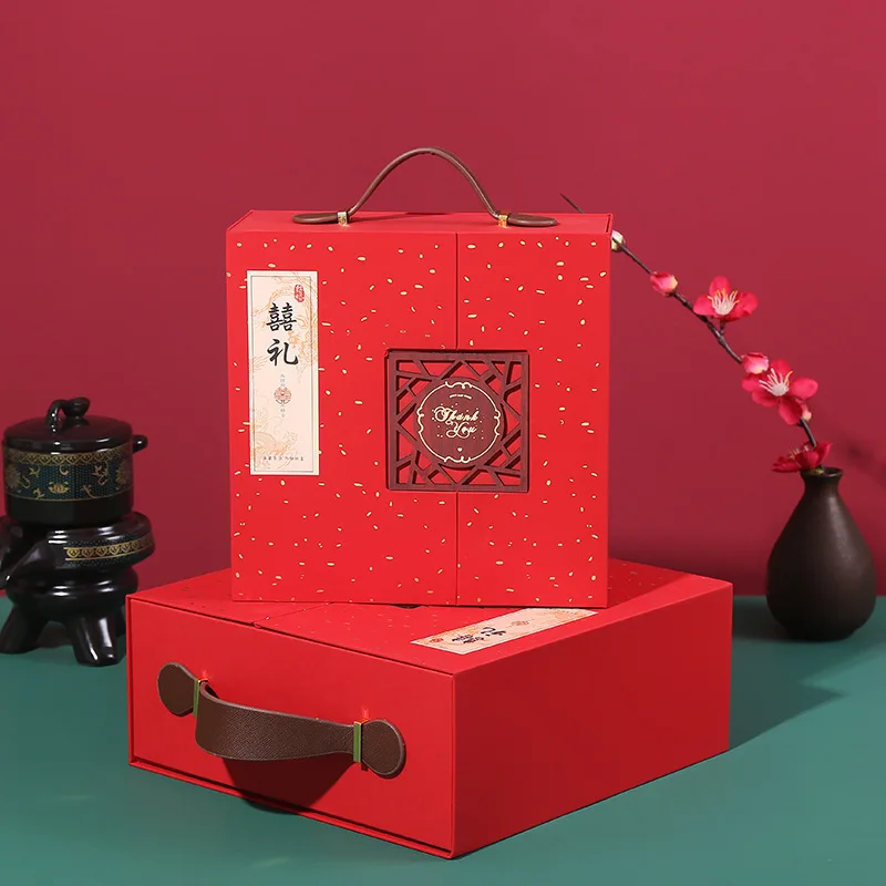 Customized Wedding Candy Box Box High-end Double Open Flip-top Candy Box Wedding Box