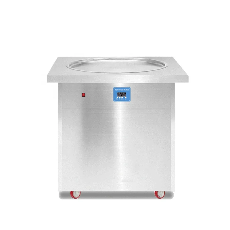 

Hot Selling Round Pan Fry Ice Cream Machine Deep Fat Fried Ice Cream for Sale