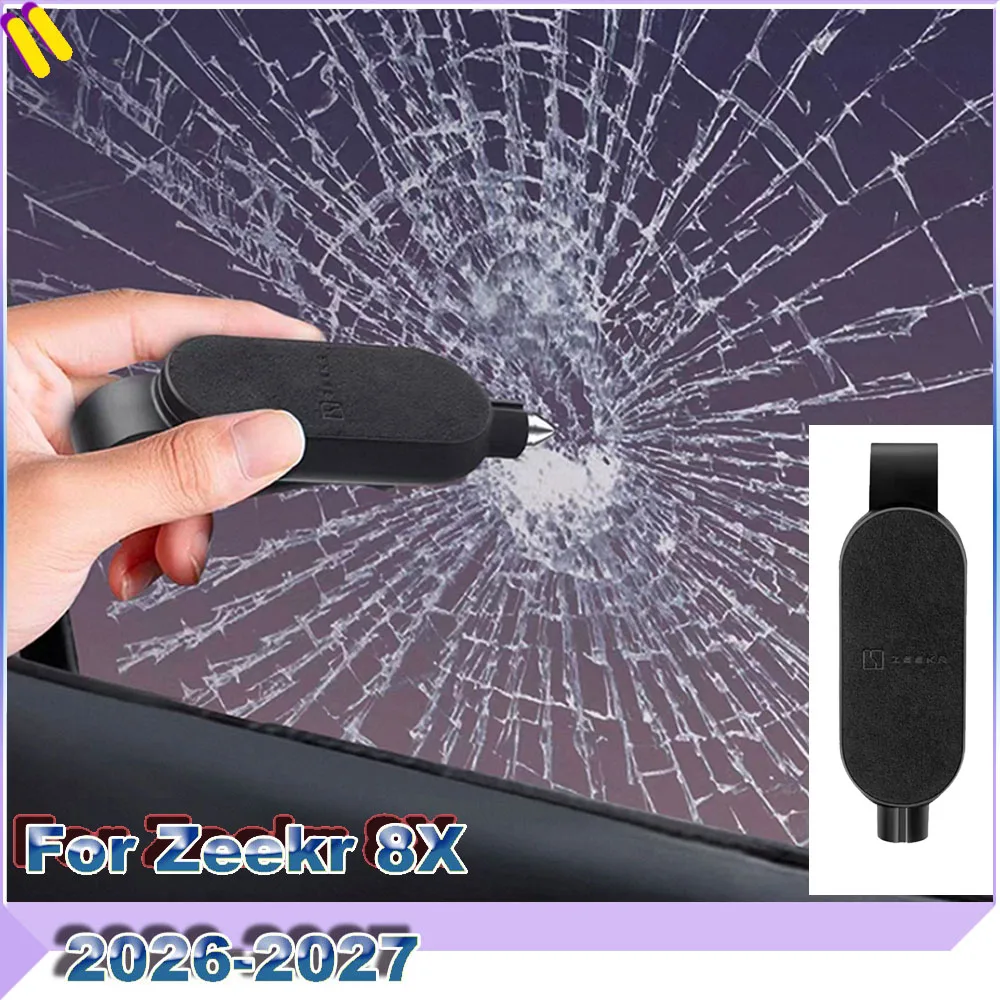 Car Emergency Escape Tool For Zeekr 7/8/9X 2026-2027 Car Window Breaker With Seatbelt Cutter Sun Visor Mount Safety Hammer