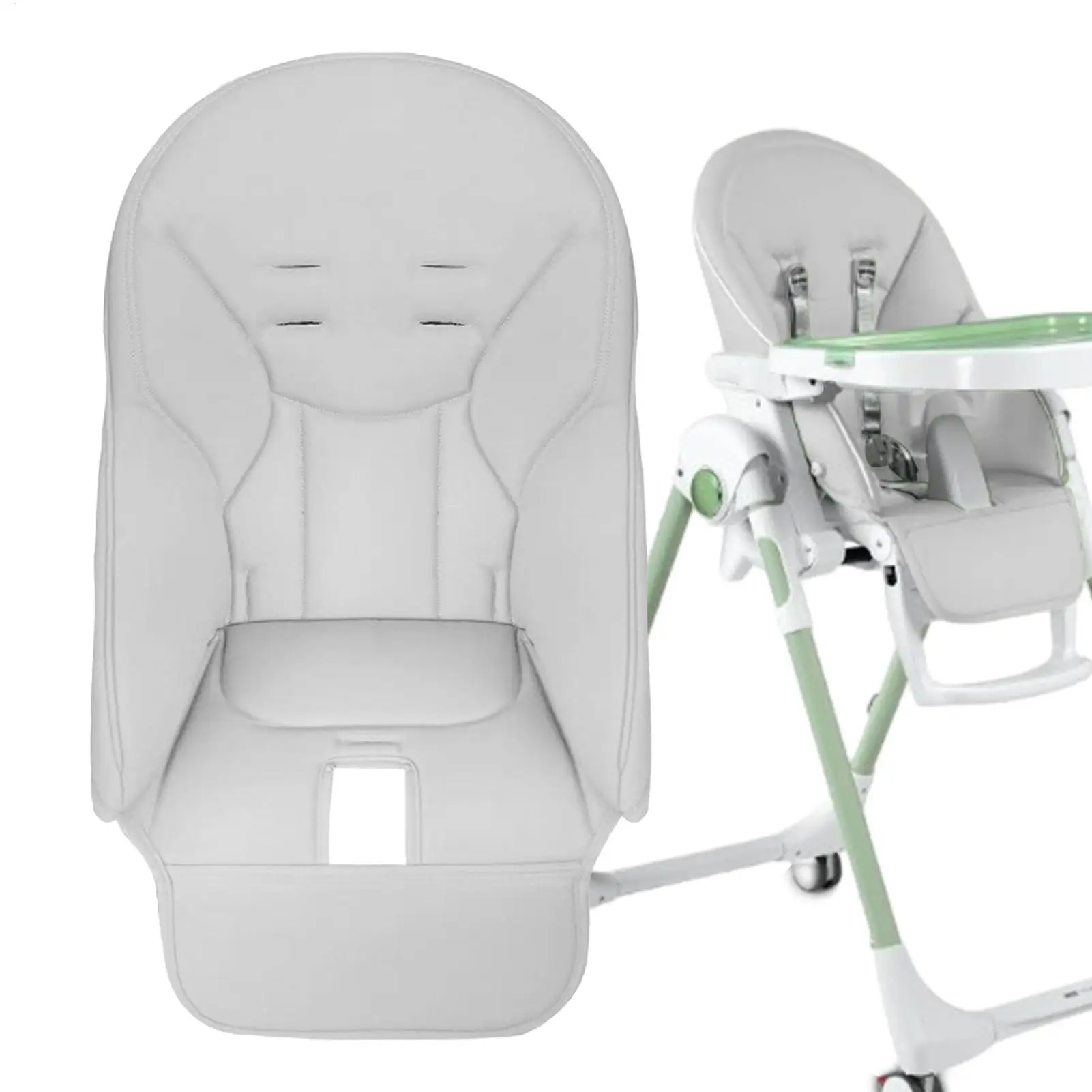 Dining Chair Cover PU Leather Baby Dining Chair Cover Soft Multifunctional Seat Cover With Padded Comfortable for Children view 3