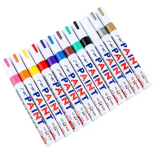 Marqueur permanent coloré de 6 pièces Marqueur blanc imperméable Pneus en caoutchouc pour bande de roulement Peinture métallique 12 couleurs Marqueurs à peinture 10 meilleurs marqueurs blancs en vente - No 8
