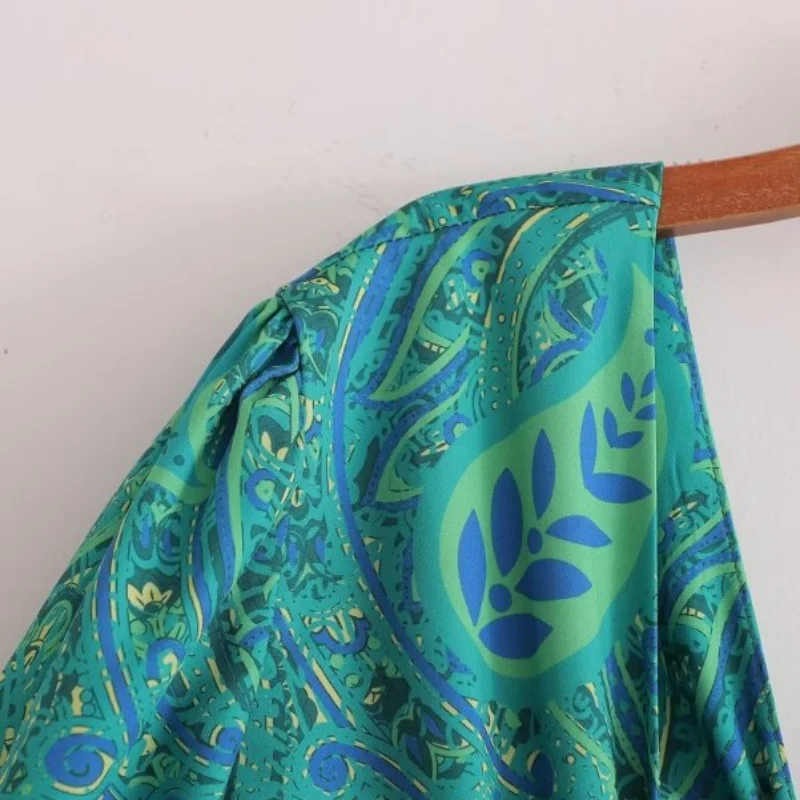 فستان نسائي مجوف بدون ظهر وأكمام طويلة وعقدة ربطة عنق أنيق للحفلات المسائية #4