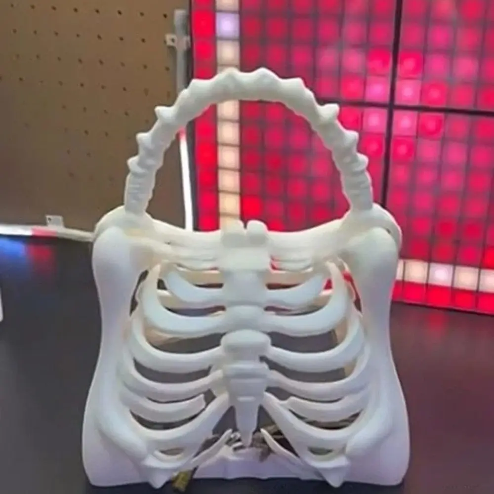 

Модная сумка-клатч в готическом стиле с 3D-печатью в форме скелета/грудной клетки, для косплея