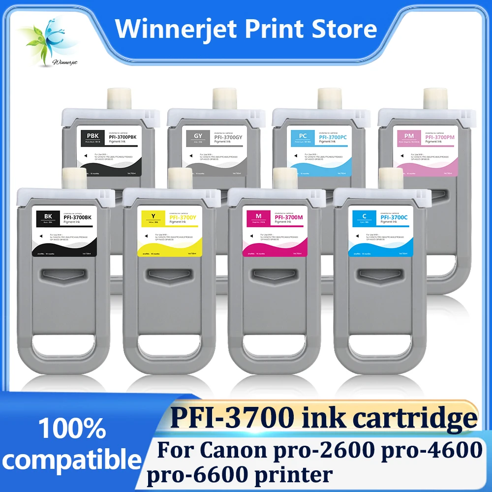

PFI-3700 ink cartridge With Pigment ink With chip For Canon pro-2600 pro-4600 pro-6600 GP-2600S GP-4600S GP-6600S printer ink