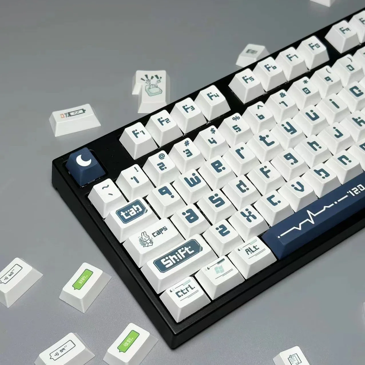 

Original factory height small full set, sublimation process PBT material keycap