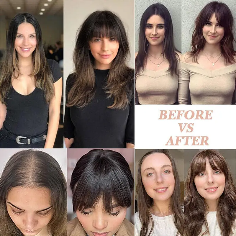 Toppers de cheveux humains à clipser pour femmes, postiche droite naturelle, perruque Remy, extensions de cheveux amincissants