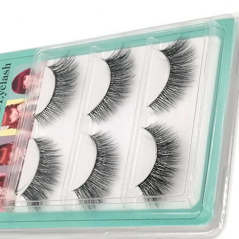 3Pairs/set 3D Layering Simulation Multi-layer False Eyelashes Natural Thick False Eyelashes Eye Makeup Tools