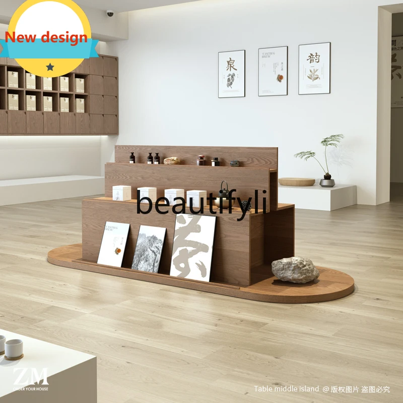 

A139 Island Cabinet Ceramic Calligraphy and Painting Art Display Cabinet Chinese Style Shelf Ornament Product Display Cabinet