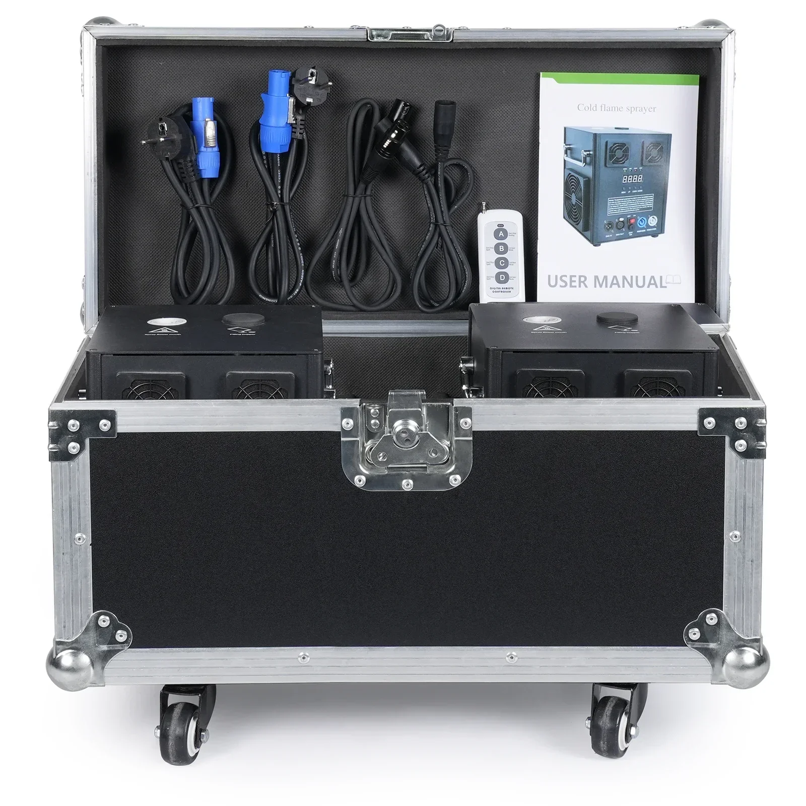 2026/2Pcs Electronic 600W Sparkler Machine With Flight Case  Wedding Event Dmx512 With Wireless Remote Cold Spark Effect Machine