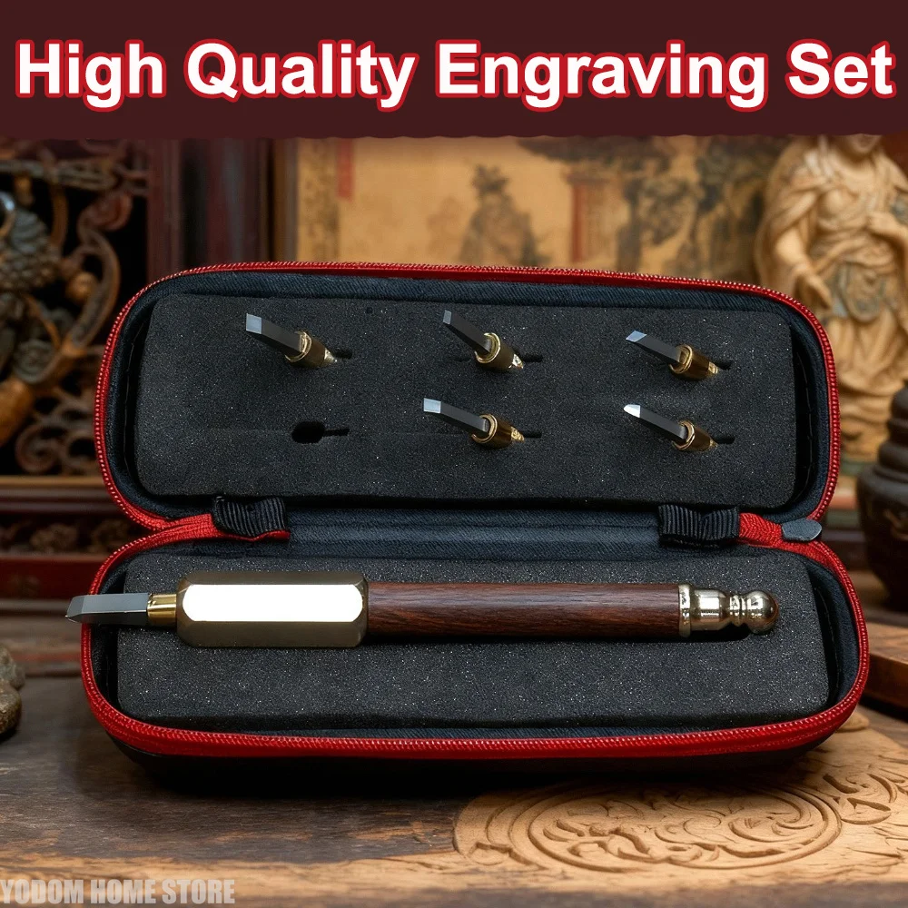 Practical Hand Carving Knife Kit Multifunctional Engraving Tools Household DIY Wood Stone Craft Supplies  with Bag view 3