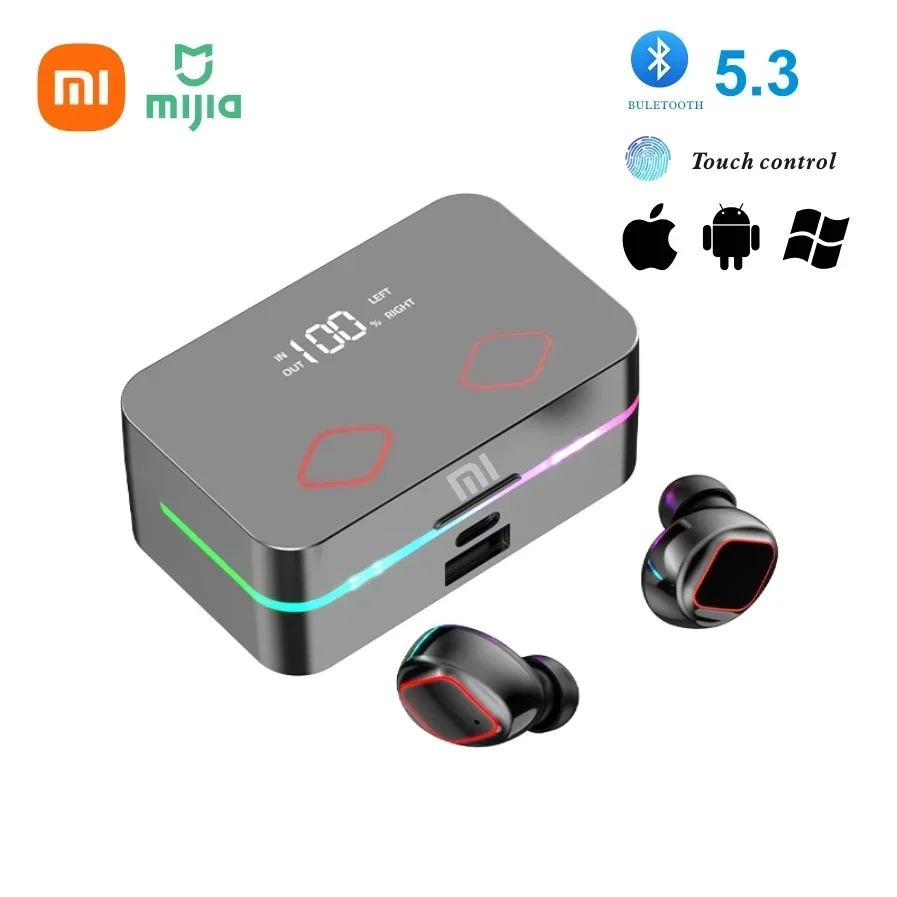 Xiaomi S30 سماعات بلوتوث لاسلكية HiFI ستيريو الألعاب مقاوم للماء الحد من الضوضاء سدادات أذن رياضية LED سماعات