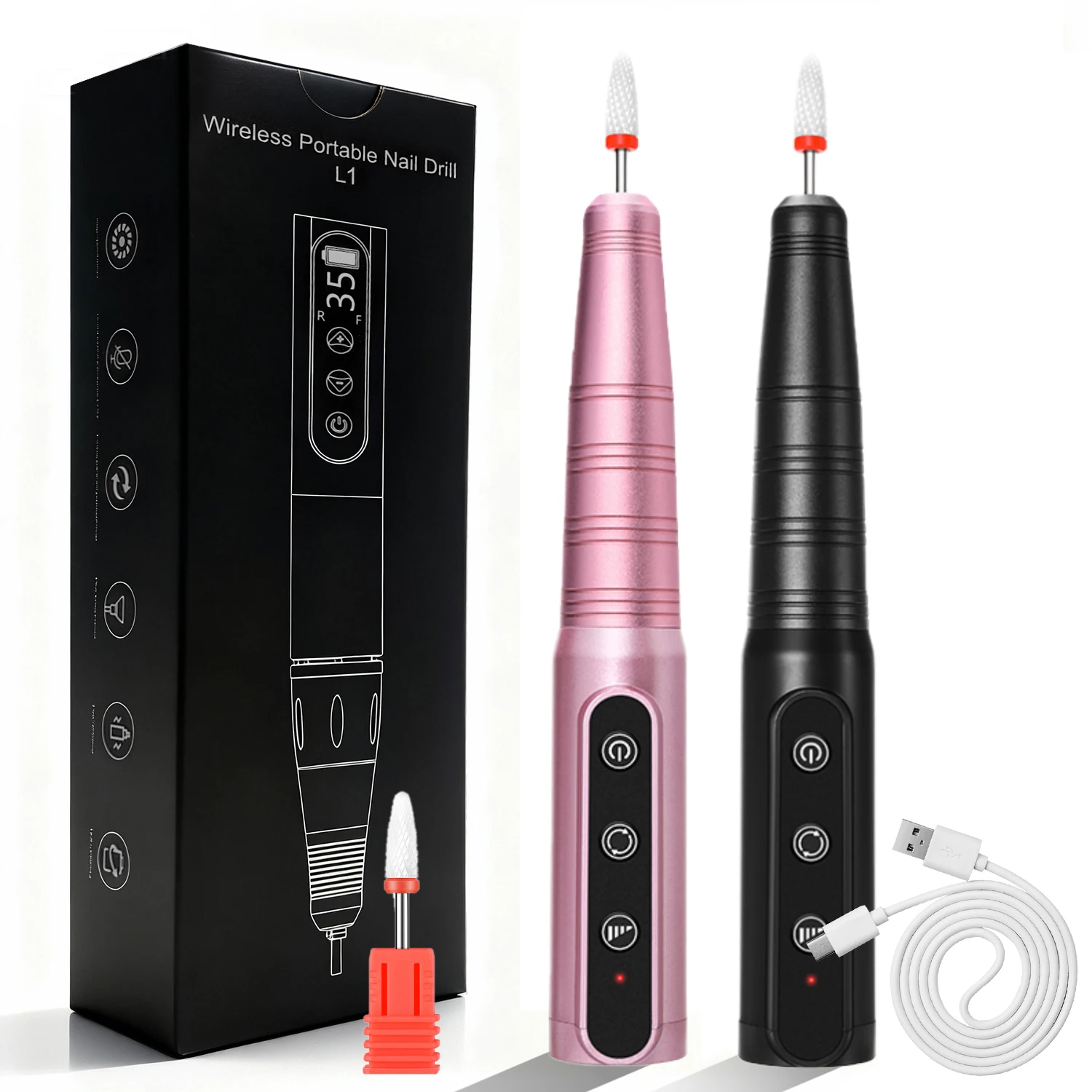 Dianabeauty 12000rpm máquina de broca de unhas elétrica sem fio lixadeira para manicure gel unha polonês profissional ferramenta salão de beleza